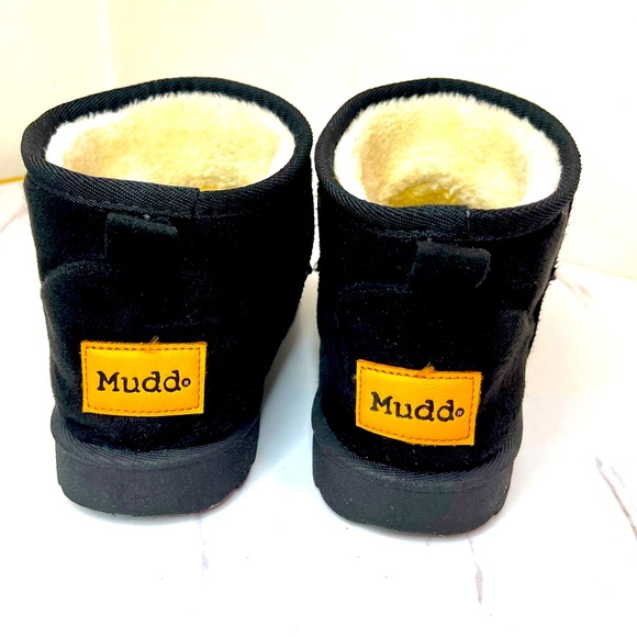 Mudd Women's Black Suede Ankle Boots Size 9 Flat Mini Boots - Picture 5 of 10